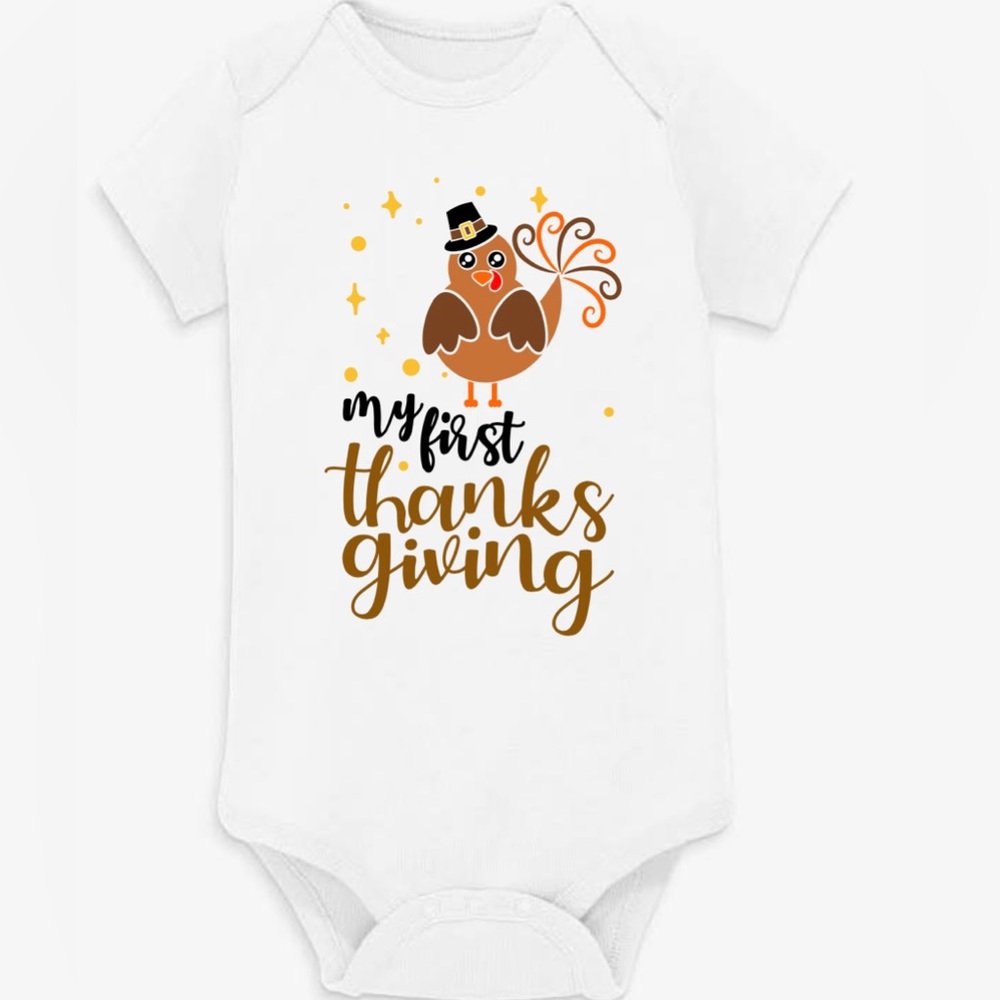 Adorable “My First Thanksgiving” Onesie